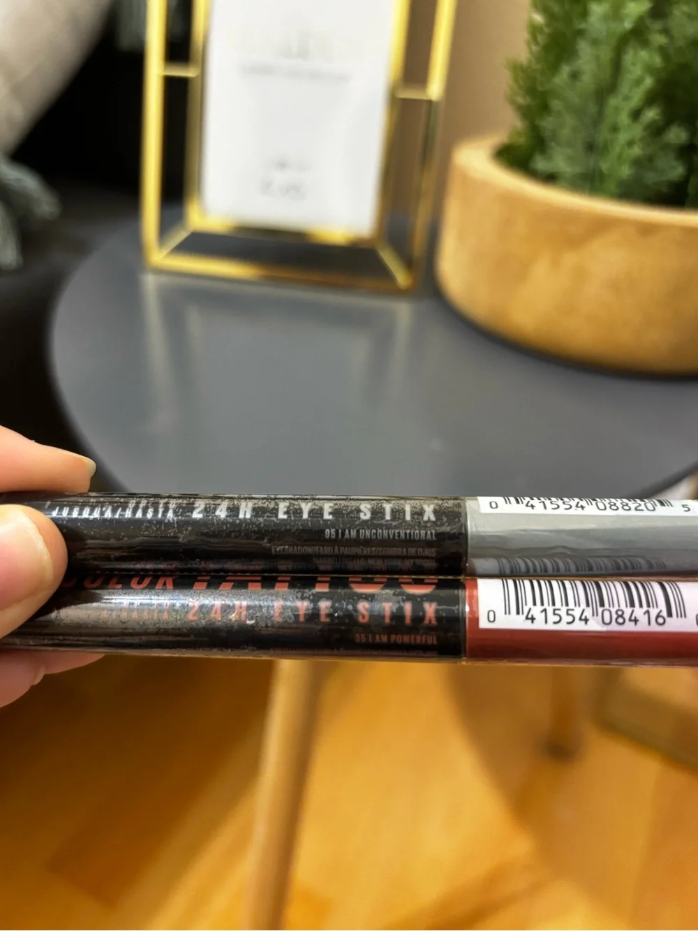 Maybelline Color Show Eyeshadow Sticks — Silver & Brick Red
